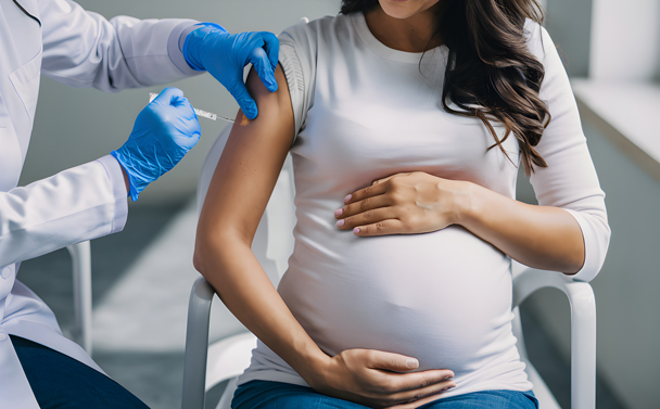 vaccin-femme-enceinte-grossesse-toulon Femme enceinte qui se fait faire un vaccin